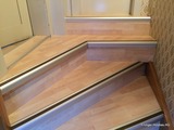 Treppe belegen mit Laminat und Alu Treppenkanten