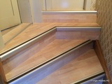 Treppe belegen mit Laminat und Alu Treppenkanten